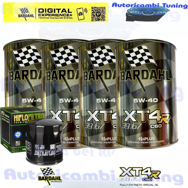 Mantenimiento Aceite Bardahl XT4R 5W40 Filtro para Moto Guzzi