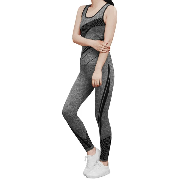 Tuta Sportiva Donna Canotta + Pantaloni Leggings Top Fitness Palestra 6813IT