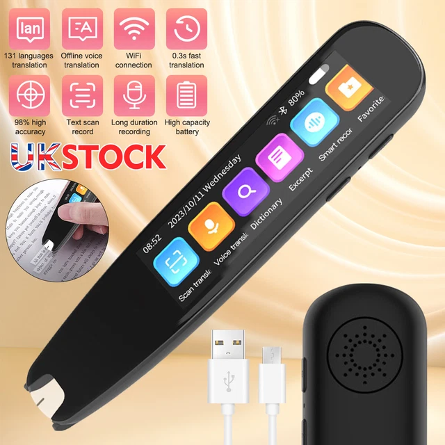SMART SCAN TRANSLATION Pen Text Reading Pen 134 Language Translator ...