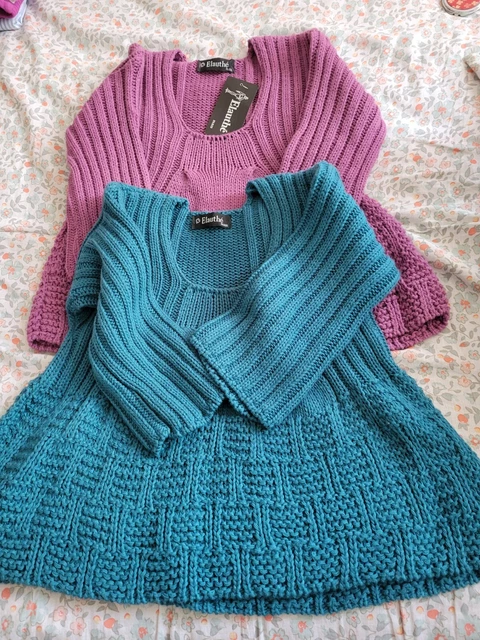 Lot De 2 Pulls Manches 3/4 En Laine Et Acrylique - Taille Unique S - Neuf Sans étiquette