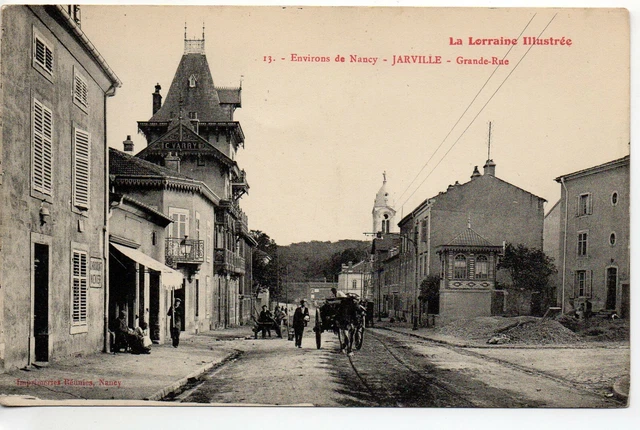 JARVILLE - Meurthe et Moselle - CPA 54 - la grande rue - magasins