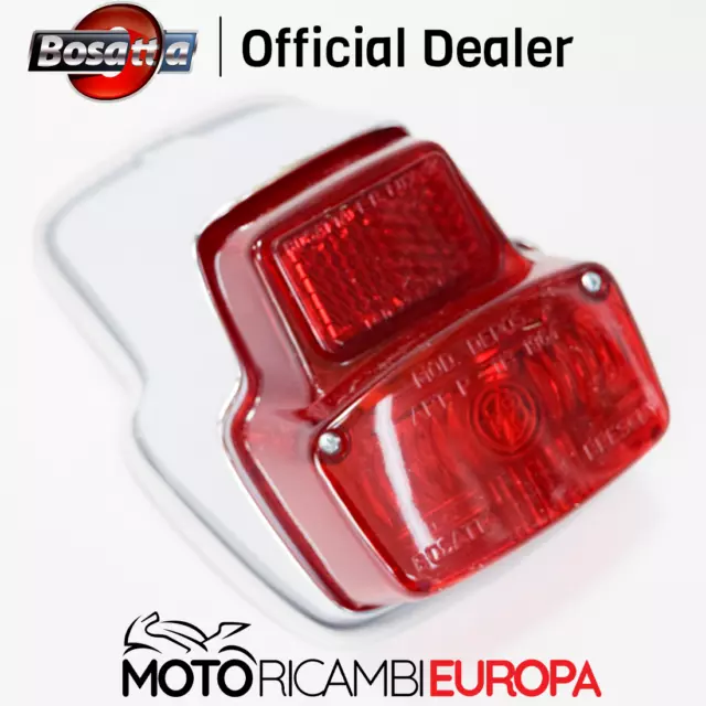 Fanale Posteriore Cromato Completo Vespa 50 Ss - 90 Ss - 125 Primavera Stop