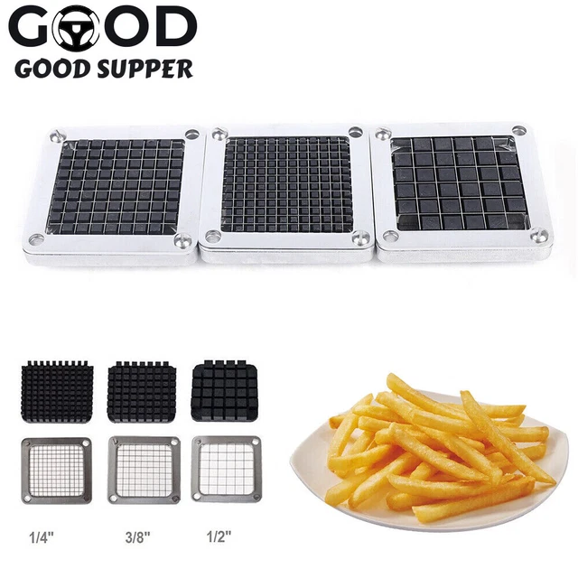 Removable French Fry Cutter Blade Potato Vegetable Slicer 1/4" 3/8" 1/2" Blades