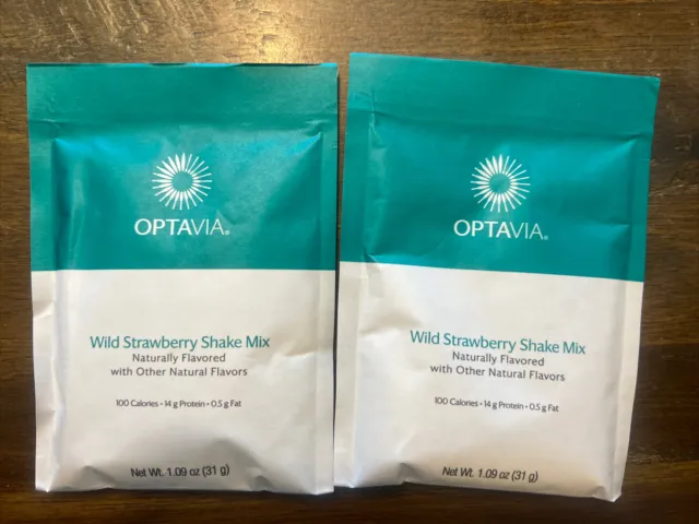 2 Paquetes de Optavia Combustibles Batidos Wild Freswberry Shake Mix