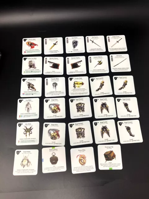 Kingdom Death: Monster 1.6 Core Game parts - Set of Rare / Unique Gear Cards