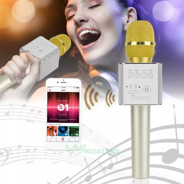 Wireless Bluetooth Karaoke Microphone Portable Handheld Speaker KTV Mic Party US