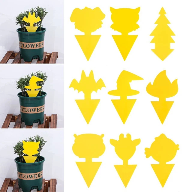 Insect Sticker Pest Control Dual-Sided Fly Trap Yellow Sticky Board Glue Paper
