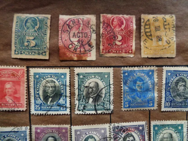 Altes Briefmarken Lot von Chile