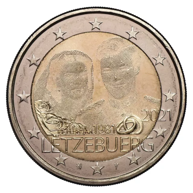 Luxembourg - 2 Euros 2021 Commemorative Wedding Of Grand Duke Henri (Hologram)