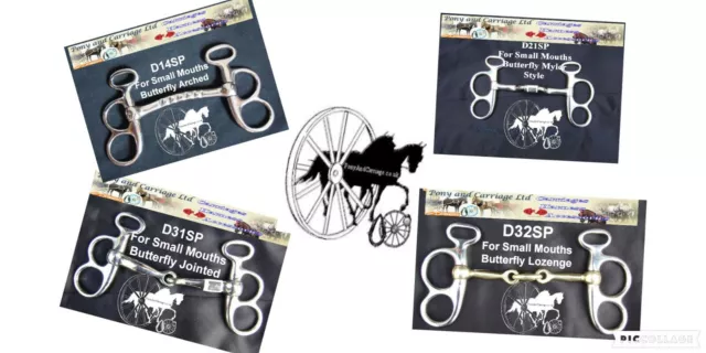 Carriage Driving Butterfly Horse Bit Jointed Lozenge Myler   5 Styles