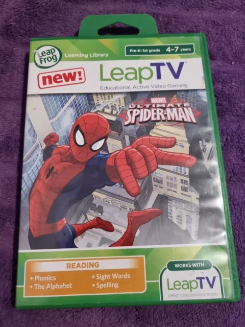 Leap Frog LeapTV Learning Library Game Spider-Man For Ages 4-7 Years Educational