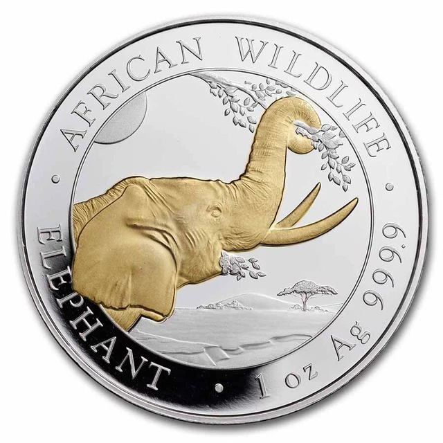 2023 Somalia 1 oz Silver Elephant (Gilded) - SKU#274585