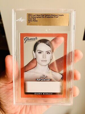 2022 Leaf Pop Century Daisy Ridley Clear Red Non-Auto Proof 1/1 Star Wars