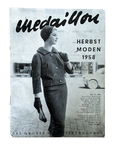 Original Vintage Modekatalog "Medaillon" - Herbstmoden 1958