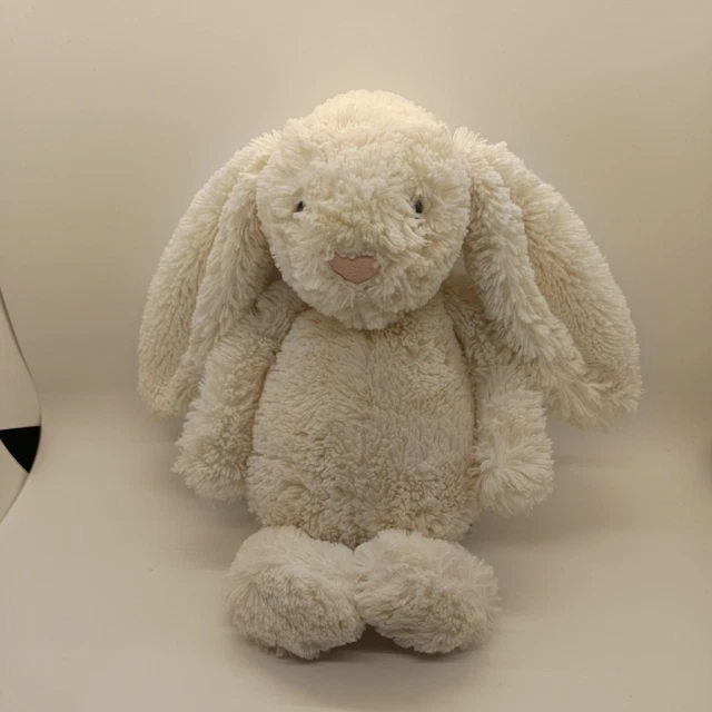 JELLYCAT MEDIUM CREAM Bunny Rabbit Soft Toy Plush Comforter - Older ...