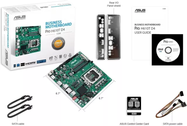 ASUS PRO H610T D4-CSM Thin mini-ITX H610 business motherboard with enhanced secu 2