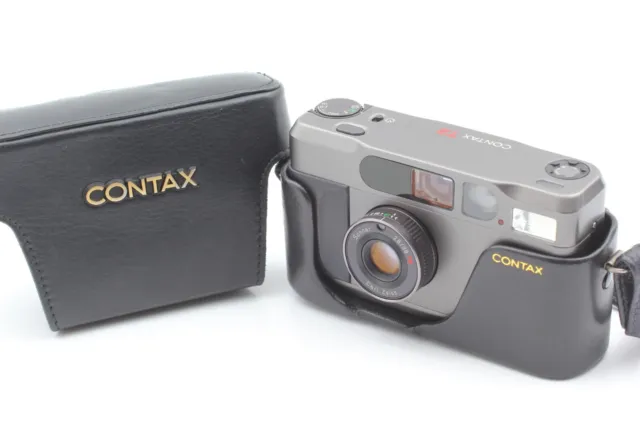 [MINT w/ Case] Contax T2 D Black Titan 35mm Point & Shoot Film Camera From JAPAN
