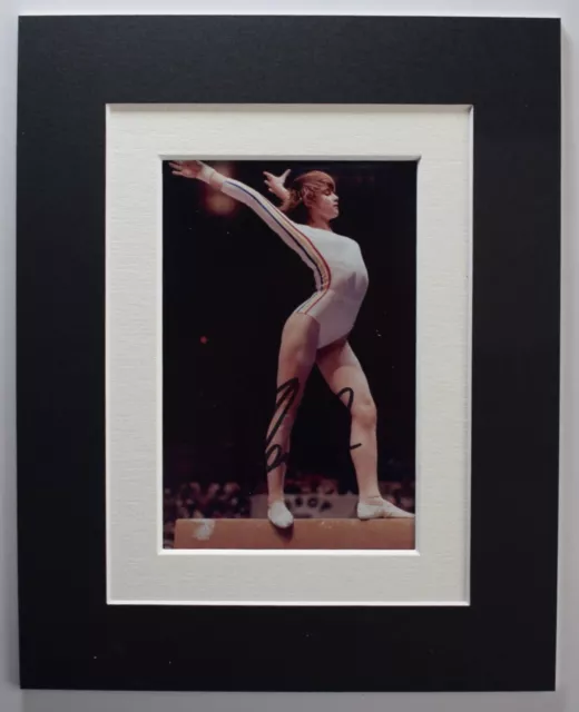 Nadia Comaneci Signed Autograph 10x8 photo display Olympics Gymnastics COA AFTAL