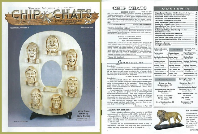 Chip Chats Magazin der National Woodcarvers Association... Mai - Juni 2006 (o