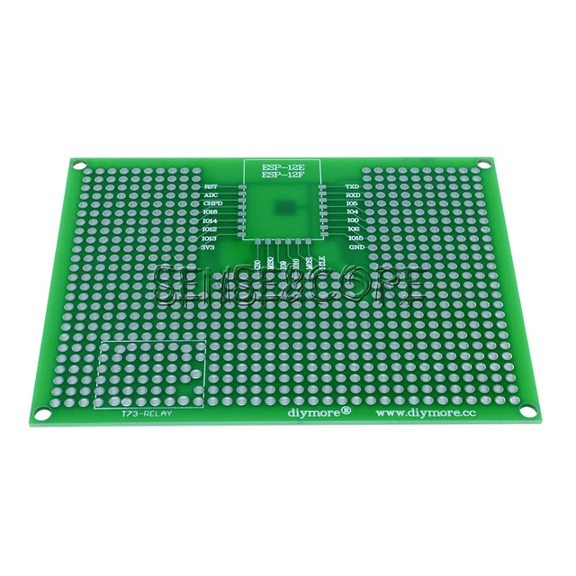 7x9cm Double Side Prototype Breadboard PCB ESP32/ESP32S ESP12E/12F ESP8266 Relay