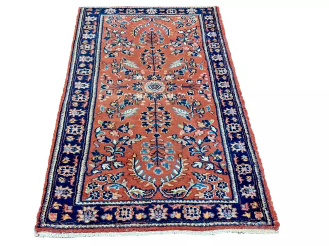 Edler Handgeknüpfter Orientteppich Sarough 131x63cm carpet rug