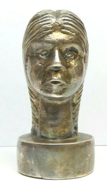 Hecho Amand Peru .999  Signed Fine Silver Paper Weight Figure 18.71 ozt - C744