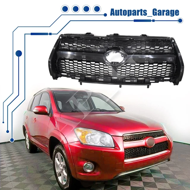 FRONT BUMPER GRILLE Assembly For 2009 2012 Toyota RAV4 Limited Black