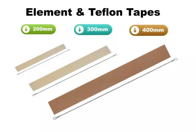 Impulse Heat Sealer Element,Teflon Strip Spare Kit Fs 200Mm 300Mm 400Mm 650Mm