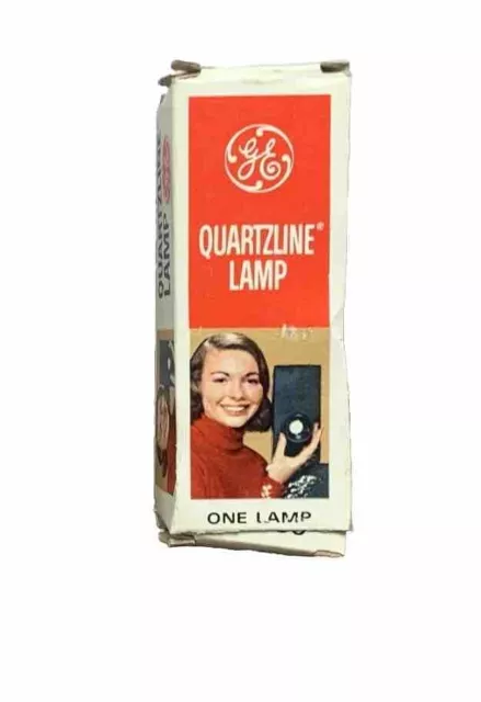 Vtg GE Quartzline Lamp Bulb FFJ 600w 120v Original Box NOS, NEW/NEVER USED