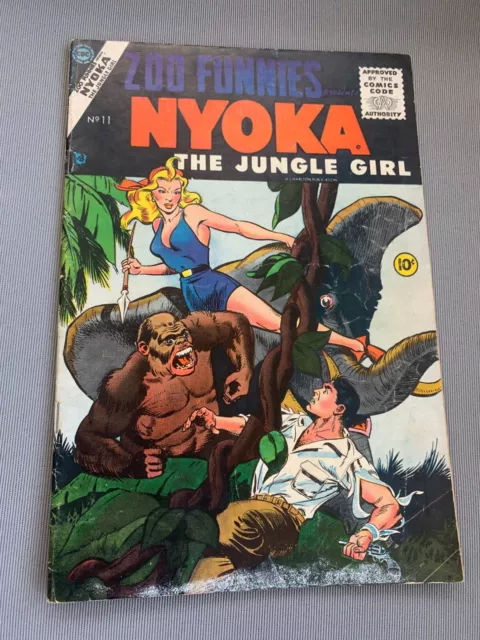 Zoo Funnies #11 1955 Charlton Golden Age Comic Book Nyoka The Jungle Girl B56