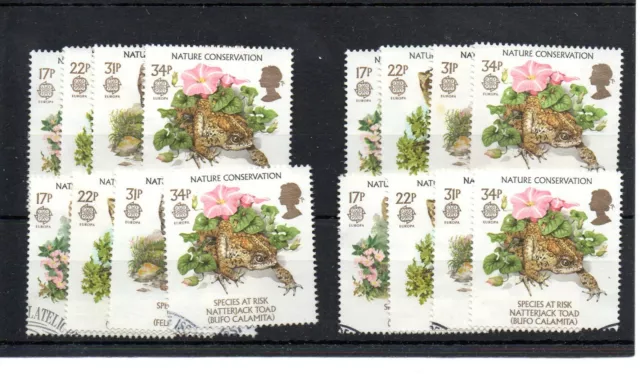 GB  Commems, - Wholesale -1986- Nature Conservation - four sets - Fine Cancels