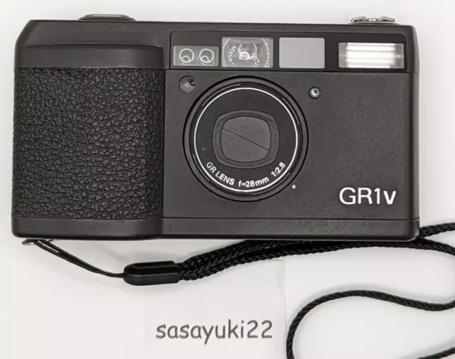 【AS IS】Ricoh GR1v Black GR LENS 28mm f/2.8 Point  & Shoot 35mm Film Camera Japan