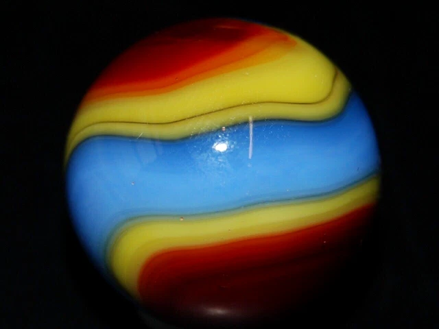 1920's-40  Akro Agate  Superman Corkscrew Marble   B-4