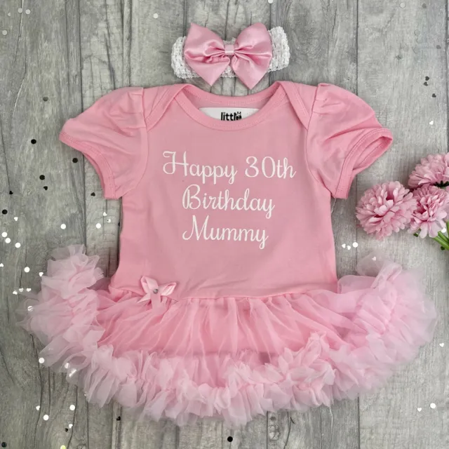 GIFT FOR MUMMY BABY GIRL BIRTHDAY TUTU ROMPER Milestone Surprise Gift