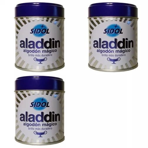 3 x - LIMPIADOR PLATA y METALES  ALADDIN * SIDOL * 75 gr x 3