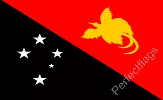 PAPUA NEW GUINEA FLAG - PAPA NEW GUINEAN FLAGS - Hand, 3x2, 5x3 Feet