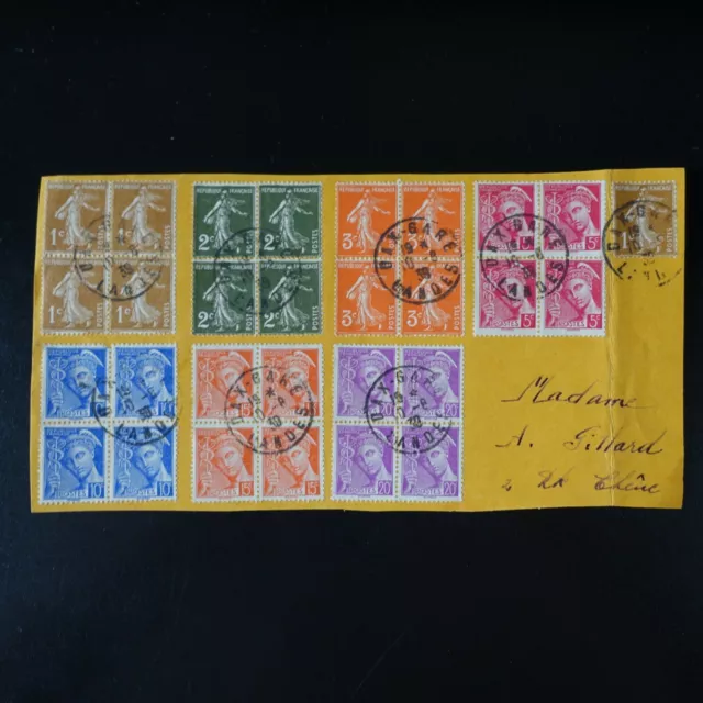 7 Blocco 4 Francobolli+1 Ex CAD Dax Stazione 1939 Luna Su Frontale Di Scatoloni