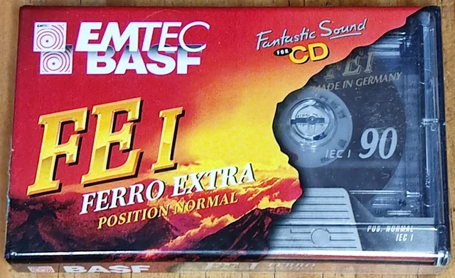 Cassette Audio BASF Emtec FE I Ferro Extra 90 – Neuve Sous Cellophane