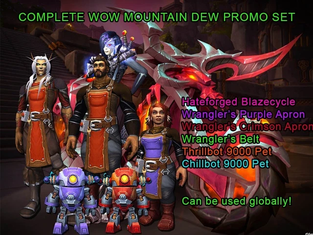 Chillbot 9000 – Pet Promozionale Mountain Dew X World Of Warcraft, Nuovo, USA 2024