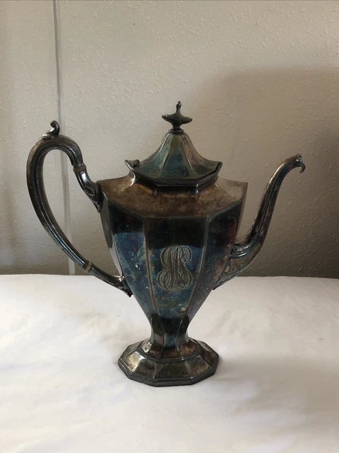 Vintage 10" Reed & Barton Silver Plate Renaissance Teapot  #3690.