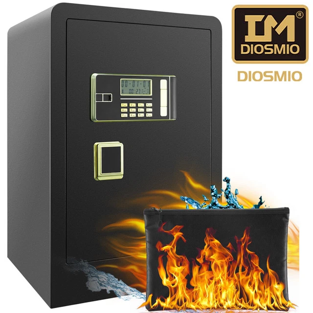 EXTRA Large 4.2Cub Safe Box Double Lock LCD HD Fireproof Home Office Money Gun