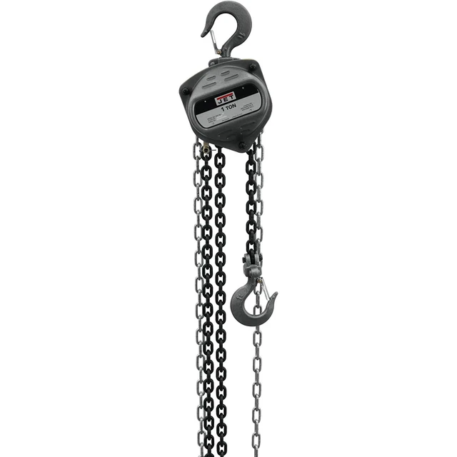 Jet 101910 Contractor 1 Ton Light Hand Chain Hoist with 10 Foot Lift and 2 Hooks
