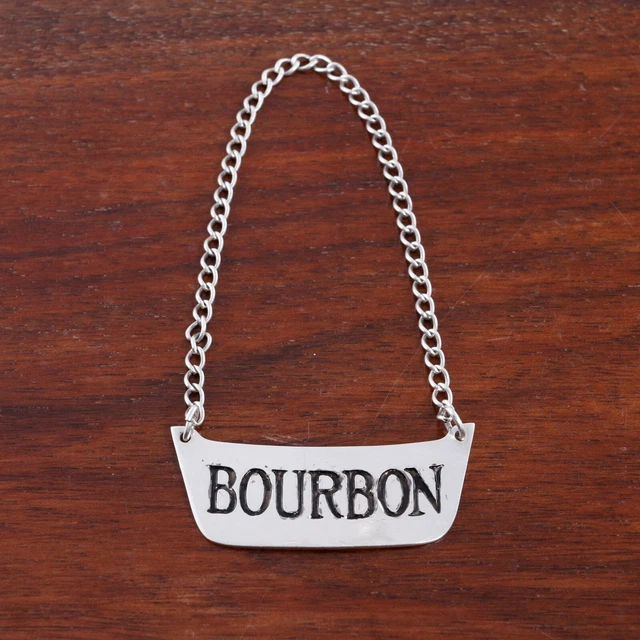 Charles Thomae American Sterling Silver Bottle Tag Bourbon 20Thc No Monogram