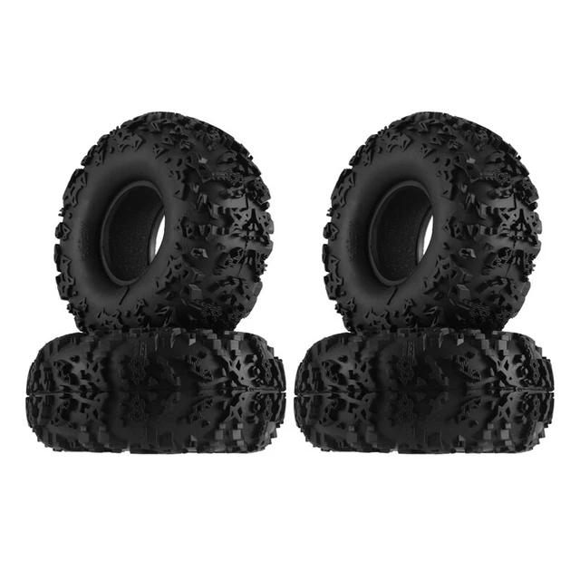 4 Pezzi 142 Mm 2,2 Pollici Pneumatici nel Gomma per Ruote per 1/10 RC Crawl I5S9