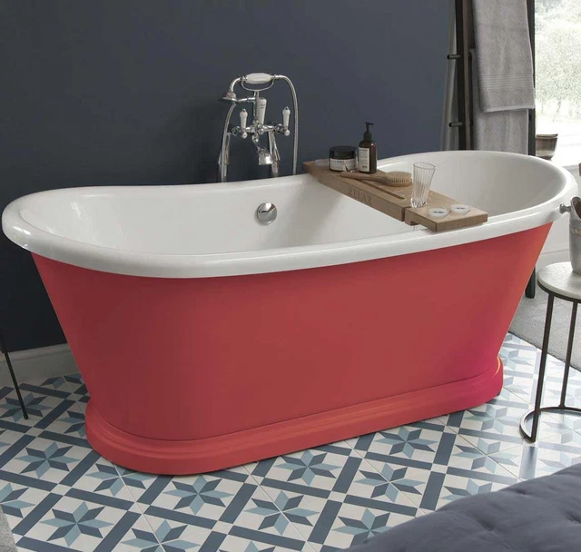 TRADITIONAL FREESTANDING BATH Double Ended Roll Top Baths White Acrylic