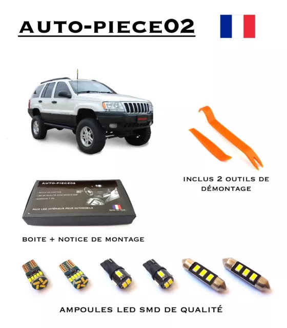 Pack FULL LED intérieur pour Jeep Grand Cherokee 2 WJ ( 1998 - 2005 )