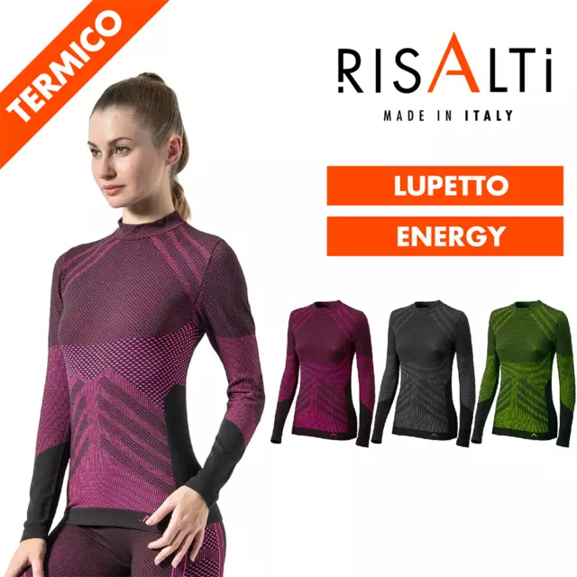 Lupetto Maglia Termica Donna Energy - Maglie Donna Manica Lunga Risalti