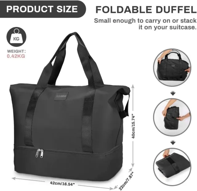 Travel Duffle Bag Large Gym Tote Bag for Women, 39L Weekender Carry on Bag Pouch