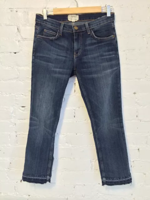 Current Elliott Cropped Straight Jeans Loved Blue 25