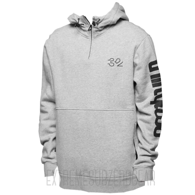 THIRTYTWO thirty-two Mens 2018 - Stamped Hooded Pullover Sweater - Grey/Heather